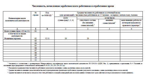 Заполнение формы п 4 статистика пошаговая инструкция. Бухучет инфо