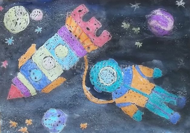 Как нарисовать космос: финалисты конкурса и пошаговый мастер-класс. Что нарисовать ко дню космонавтики? Детские рисунки космос ко дню космонавтики